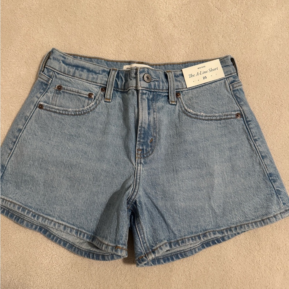 Abercrombie & Fitch Light Blue Jean Shorts